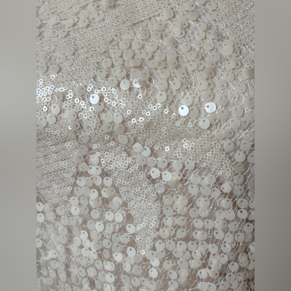 Mayoral Dresses Sleeveless Sequin Chiffon Beige Pleated Back Keyhole 12y XS - Picture 3 of 9